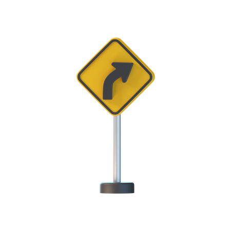 Right Turn  3D Icon