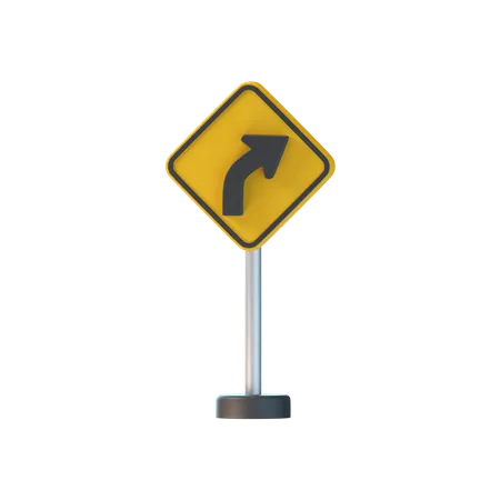 Right Turn  3D Icon