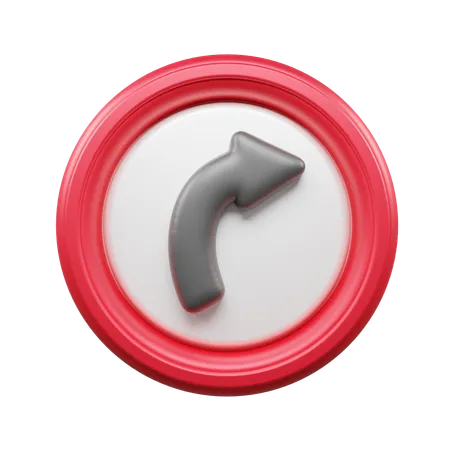 Right Turn  3D Icon