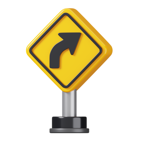 Right Turn  3D Icon