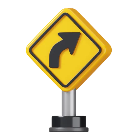 Right Turn  3D Icon