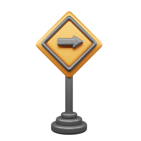 Right Turn  3D Icon