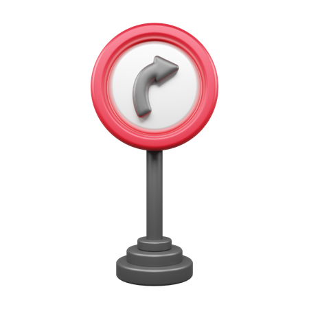 Right Turn  3D Icon