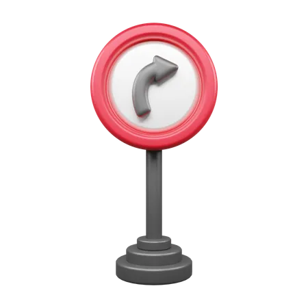 Right Turn  3D Icon