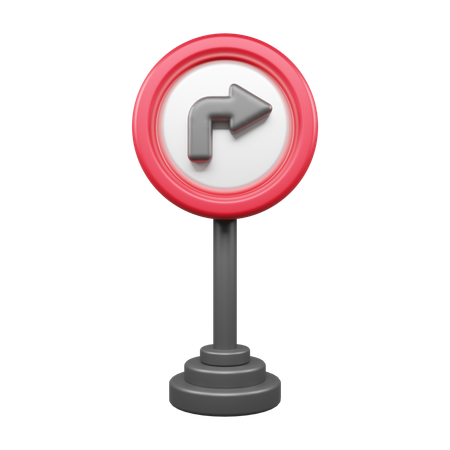 Right Turn  3D Icon