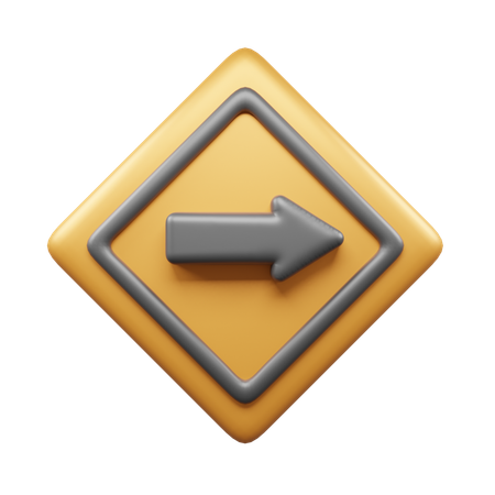 Right Turn  3D Icon