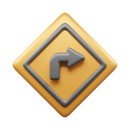 Right Turn  3D Icon