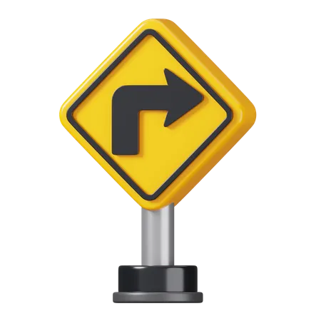 Right Turn  3D Icon