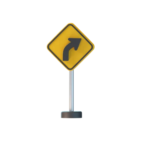Right Turn 3D Icon