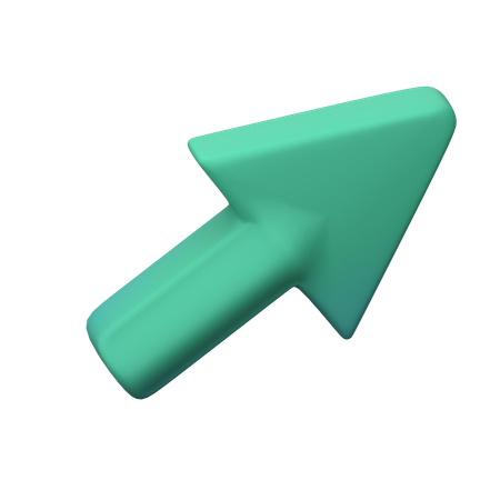 右上矢印  3D Icon