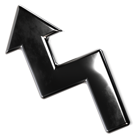 Right Up Arrow  3D Icon