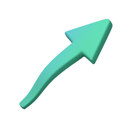 Right up arrow  3D Icon