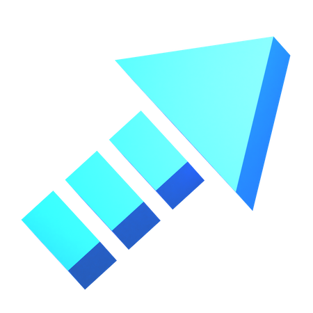 Right Up Arrow  3D Icon