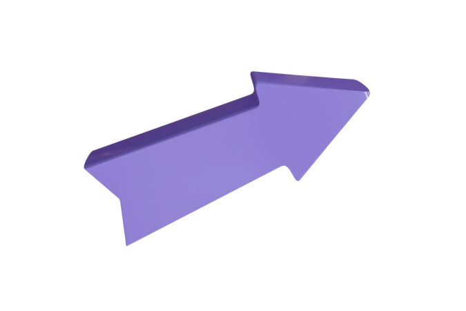 Right Up Arrow  3D Icon