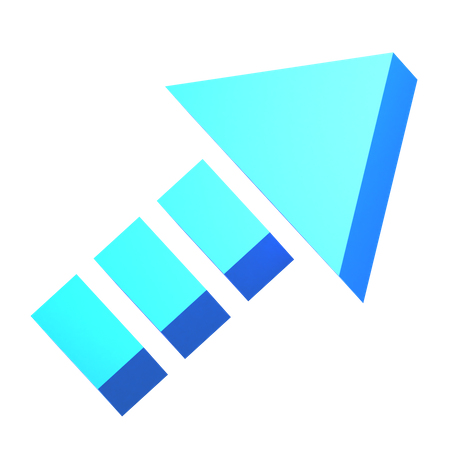 Right Up Arrow  3D Icon
