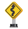 Right Winding Road Direction Sign