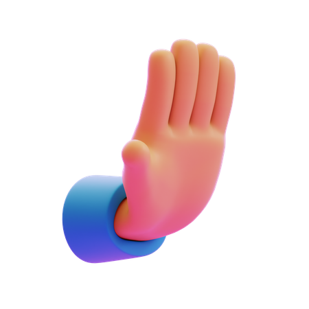 Rightwards Pushing Hand Gesture  3D Icon