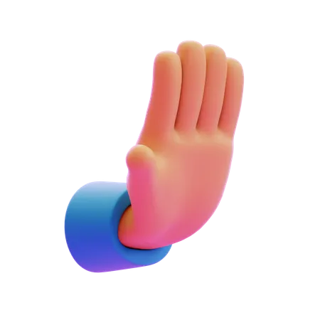 Rightwards Pushing Hand Gesture  3D Icon