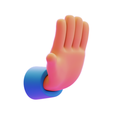 Rightwards Pushing Hand Gesture  3D Icon
