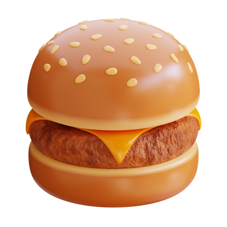 Rindfleisch-Käse-Burger  3D Icon