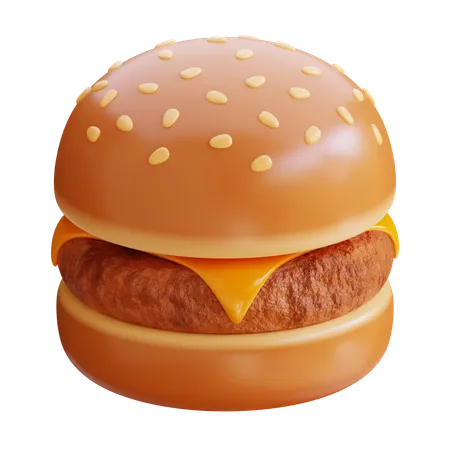 Rindfleisch-Käse-Burger  3D Icon