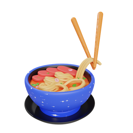 Rindfleisch Nudelsuppe  3D Icon