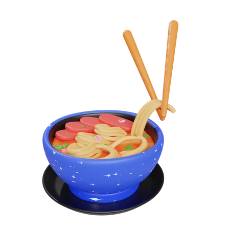 Rindfleisch Nudelsuppe  3D Icon