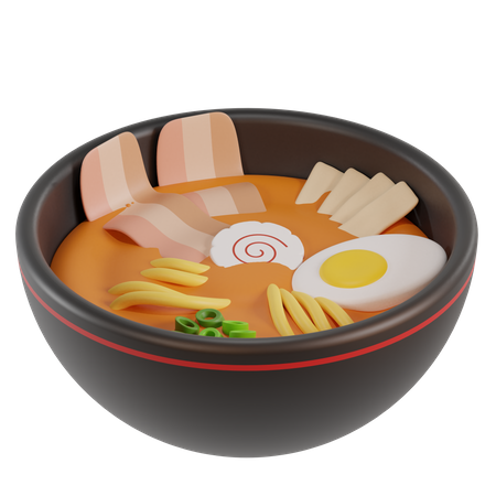 Ramen-Nudeln mit Rindfleisch  3D Icon