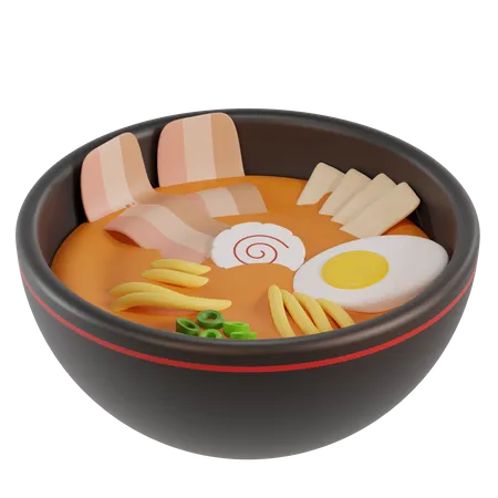 Ramen-Nudeln mit Rindfleisch  3D Icon