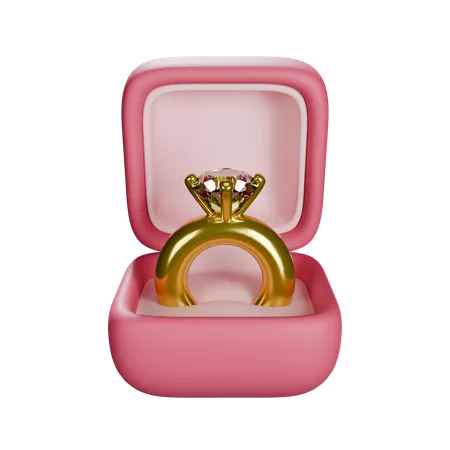 A Wedding Ring Or An Engagement Ring High Resolution 3000 X 3000 Blend File PNG Transparent 3D Icon
