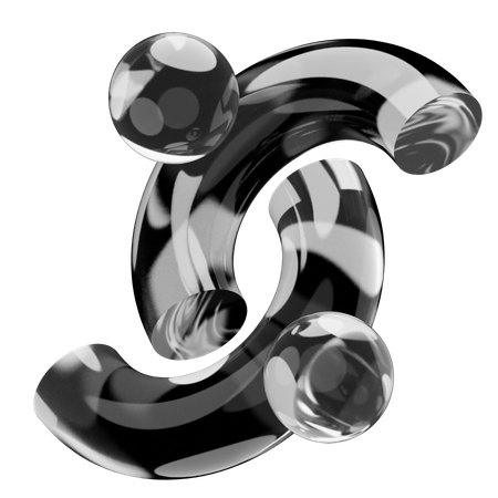 Ring Abstract Glass Shape  3D Icon