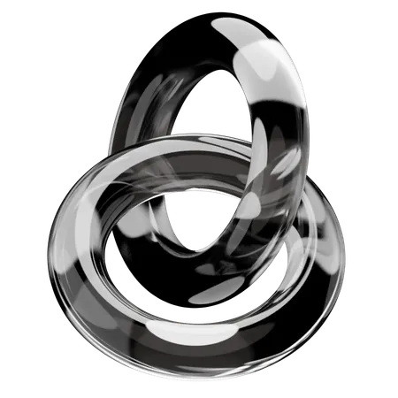 Ring Abstract Glass Shape  3D Icon