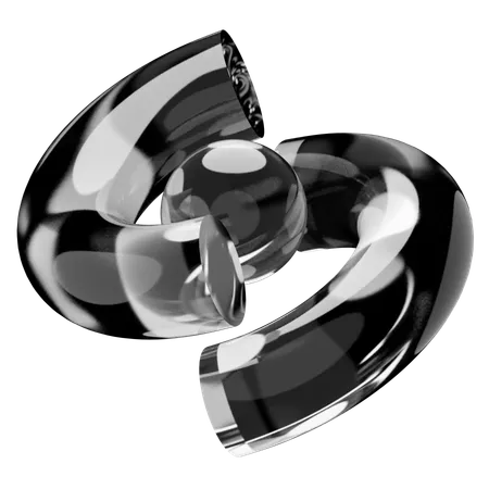 Ring Abstract Glass Shape  3D Icon