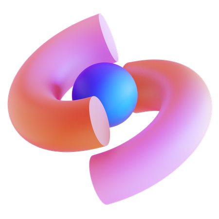 Ring Abstract Gradient Shape  3D Icon