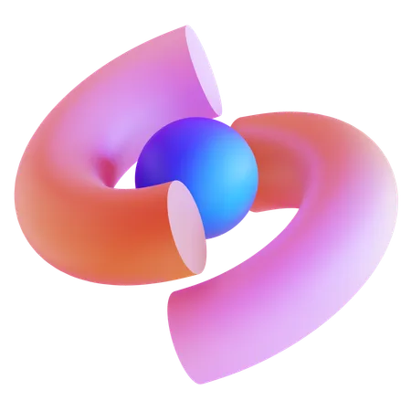 Ring Abstract Gradient Shape  3D Icon