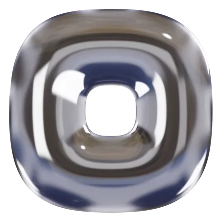 3 D Glass Ring Abstract Shape 3D Icon