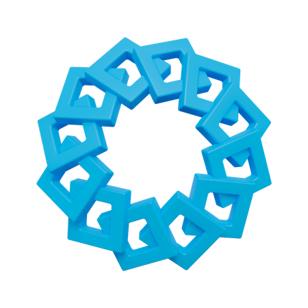 Ring abstrakte Form  3D Icon