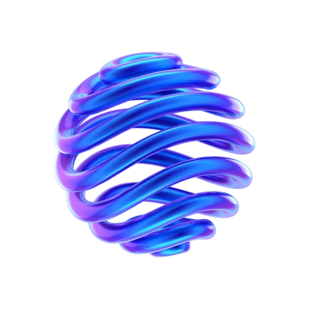 Ring Ball Abstract Shape  3D Icon