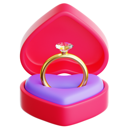 Ring Box  3D Icon