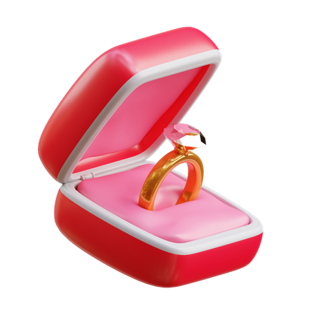 Ring Box  3D Icon