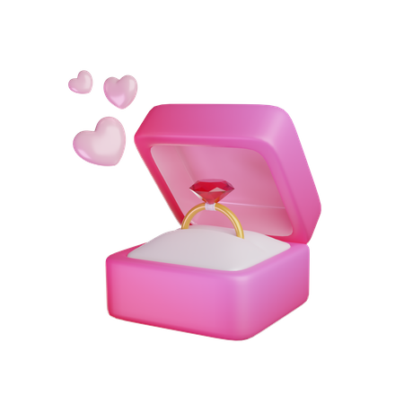 Ring Box  3D Icon