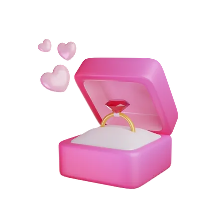 Ring Box  3D Icon