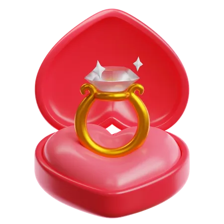 Ring Box  3D Icon