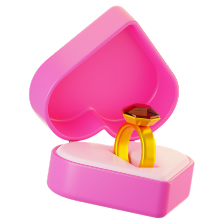 Ring Box  3D Icon