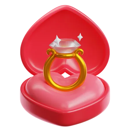 Ring Box  3D Icon