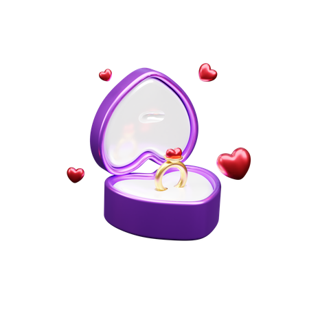 Ring Box  3D Icon