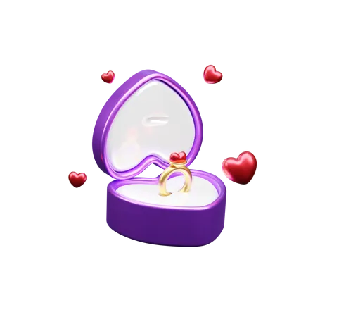 Ring Box  3D Icon