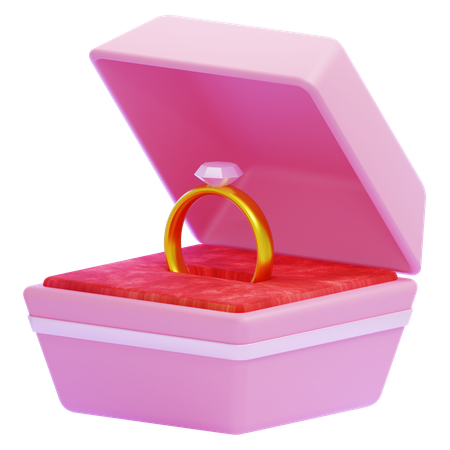 Ring Box  3D Icon