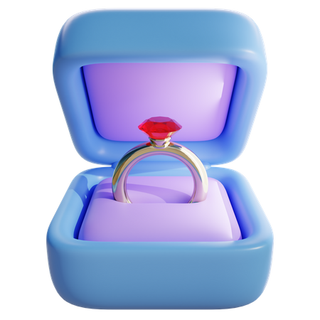 Ring Box  3D Icon