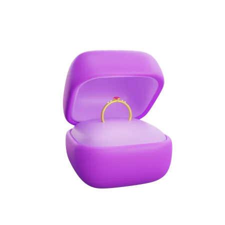 Ring Box 3D Icon